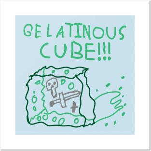 GELATINOUS CUBE !!! Posters and Art